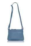 Italian Leather Handbag-Denim Blue