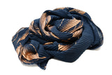 PM Navy Chevron with Rose Gold Print Scarf