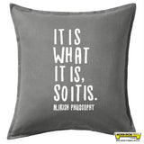 NI Tees - It Is What It Is - Cushion - Grey