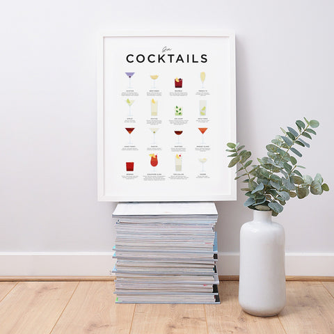 EVL Gin Cocktails Poster