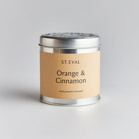 St Eval Scented Tin Candle-Orange & Cinnamon