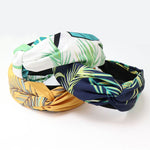 PM Mustard and Taupe Tropical Print Headband