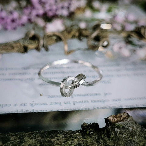 CS Sterling Silver Knot Ring