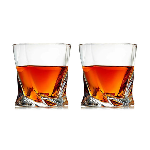 UBS Twisted Whiskey Glasses